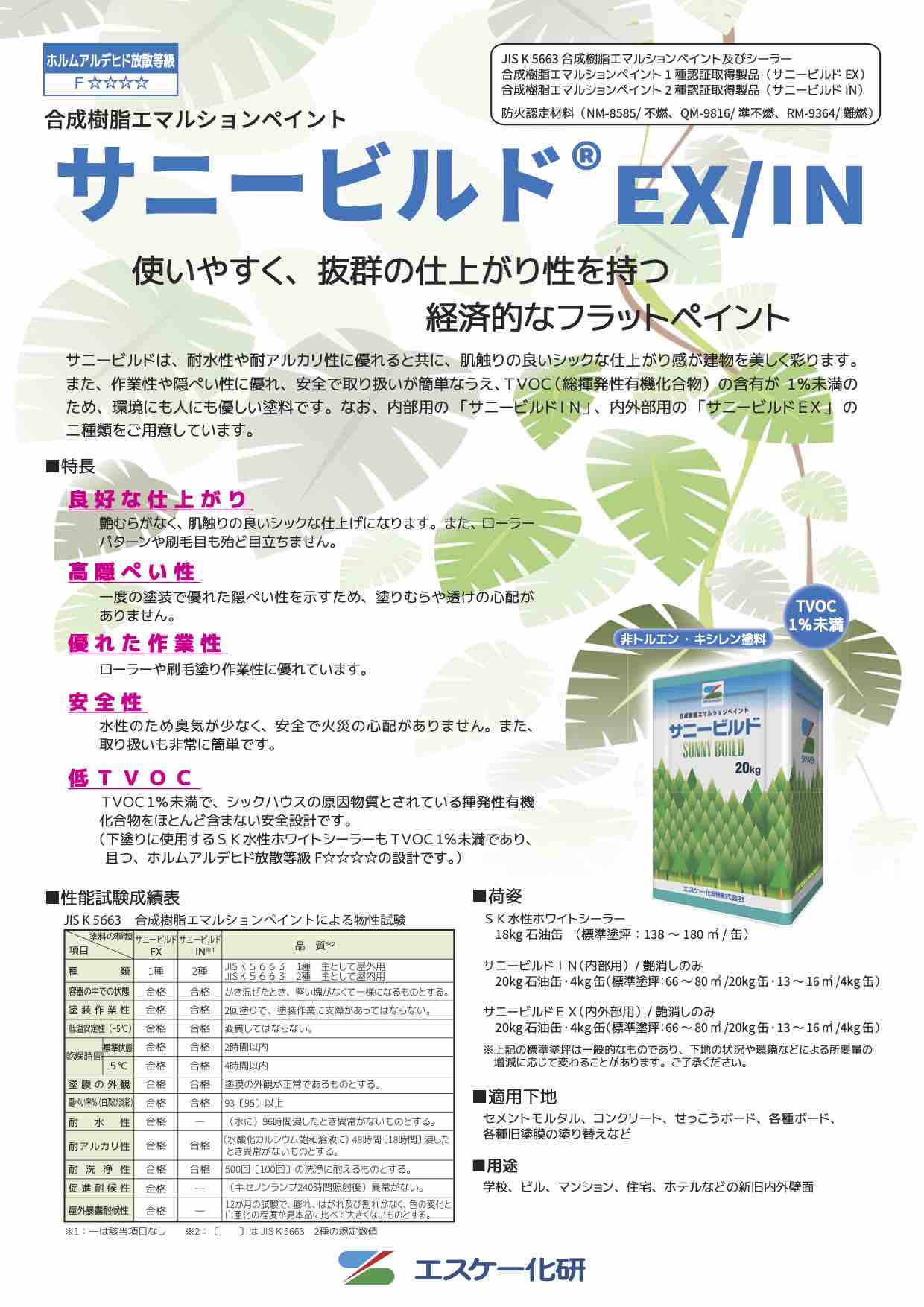 サニービルドEX ホワイト(艶消し)