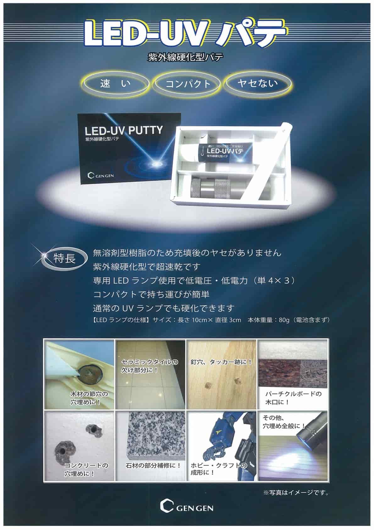 LED-UVパテ セット