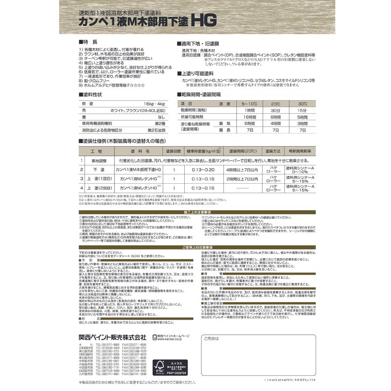 カンペ1液M木部用下塗HG