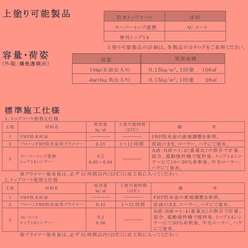 フローンFRP防水面用プライマー