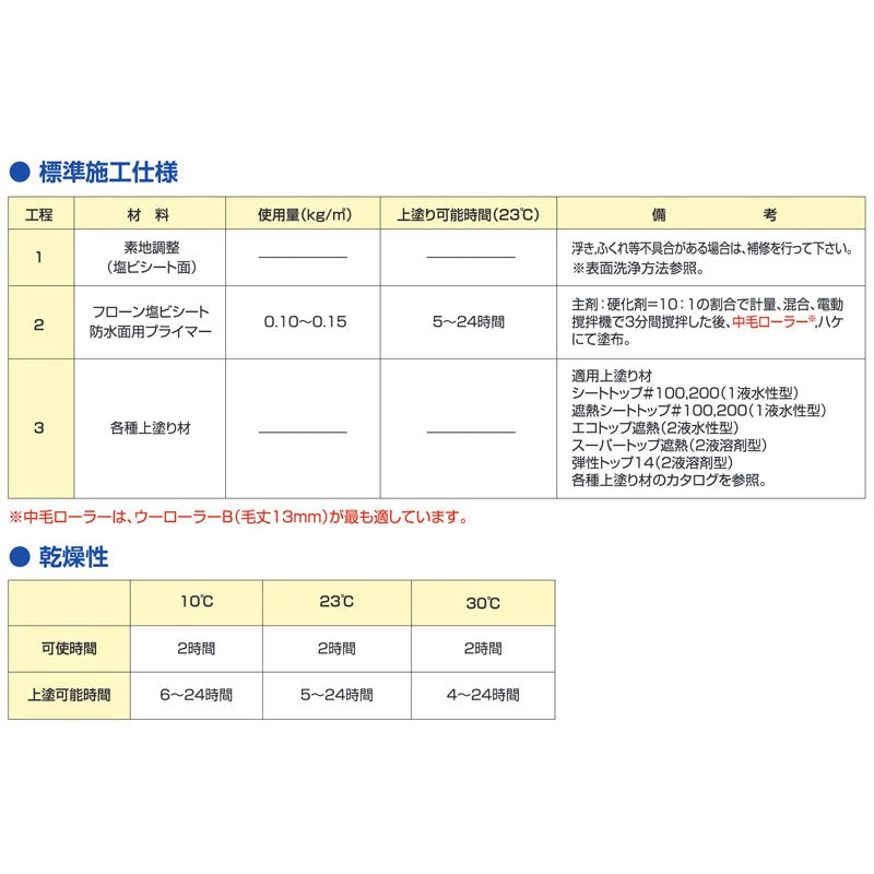 フローン塩ビシート防水面用プライマー