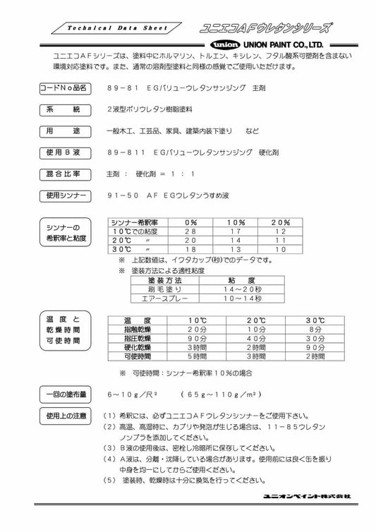 EGバリュー　ウレタンサンジング