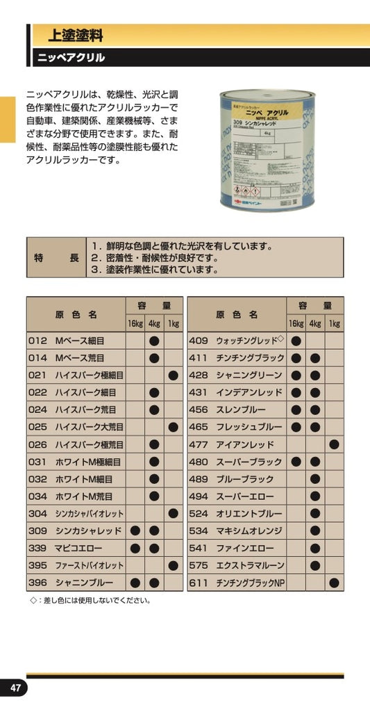 N　アクリル　480　スーパーブラック