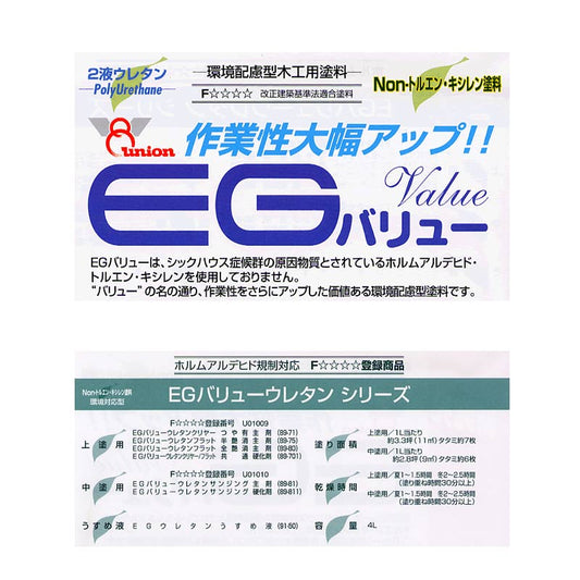 89-71　EGバリューウレタンクリヤー　艶有　8Lセット