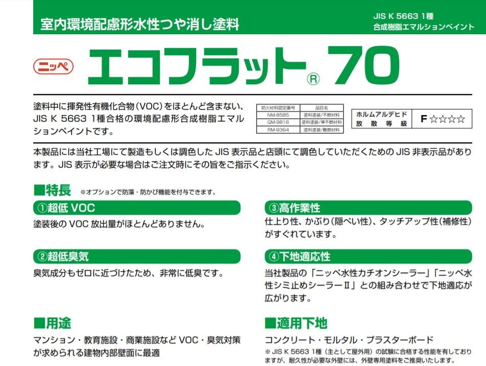 エコフラット70　ホワイト